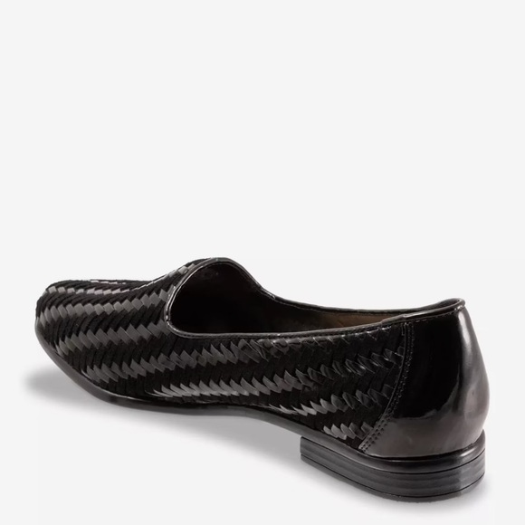 Trotters Liz Women’s Black Herringbone Woven Slip On‎ Comfort Loafers, Size 10 - Picture 4 of 5